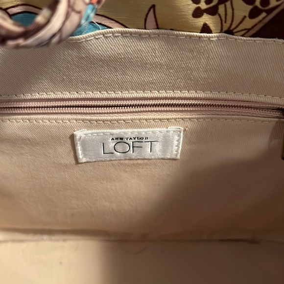 Ann Taylor Loft Woven Handbag with Bamboo Handles - Picture 9 of 9